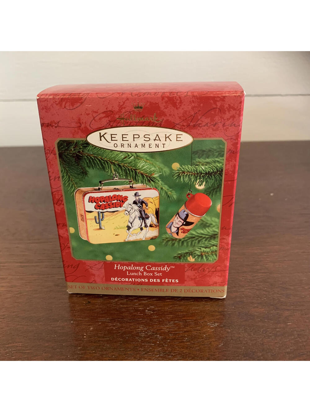 Hopalong Cassidy Lunchbox with Thermos Vintage Hallmark Christmas Ornament 2000